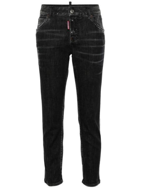 Cool Girl low-rise cropped jeans by DSQUARED2