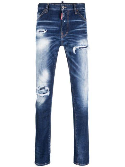 Cool Guy distressed slim-leg jeans by DSQUARED2
