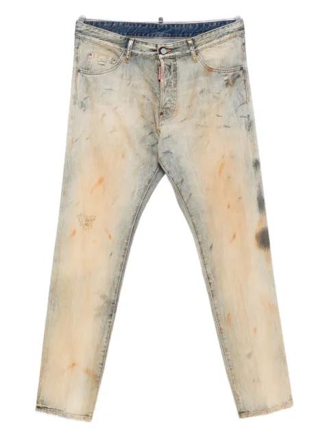 Cool Guy faded-effect paint-splatter jeans by DSQUARED2 Cool Guy faded-effect paint-splatter jeans by DSQUARED2