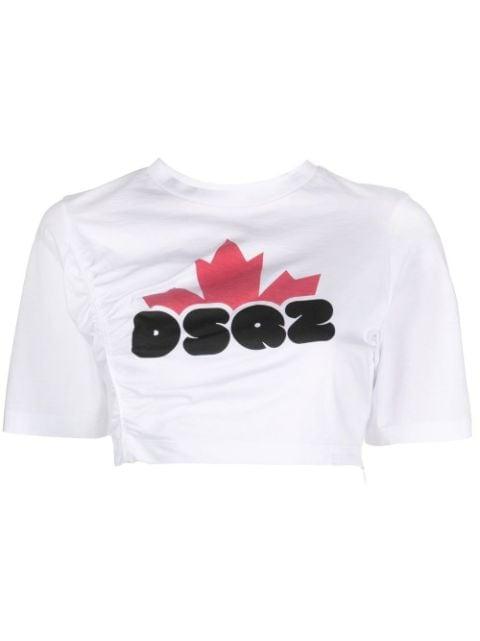 DSQ2- print cropped T-shirt by DSQUARED2