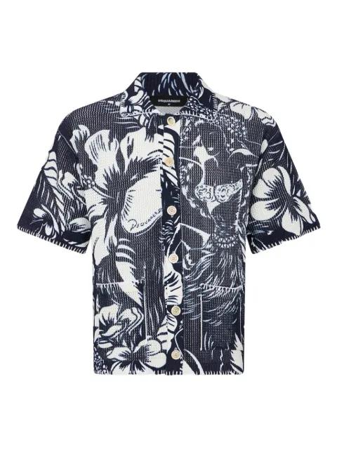 Dancing Flowers short-sleeve shirt by DSQUARED2