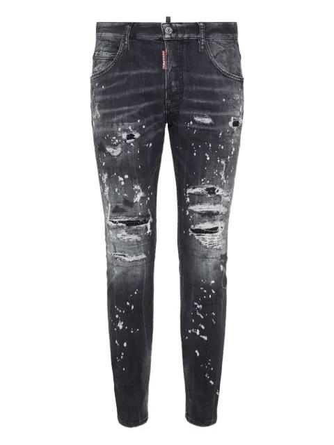 Diamond Skater paint-splatter distressed jeans by DSQUARED2 Diamond Skater paint-splatter distressed jeans by DSQUARED2