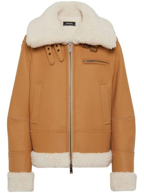 Easy faux-shearling jacket by DSQUARED2