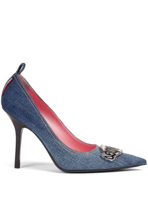 Gothic 100mm denim pumps by DSQUARED2