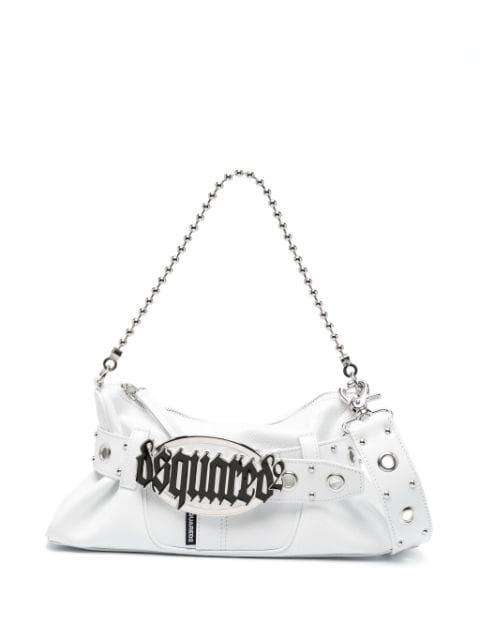 Gothic leather shoulder bag by DSQUARED2