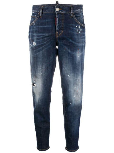 Hockney cropped jeans by DSQUARED2