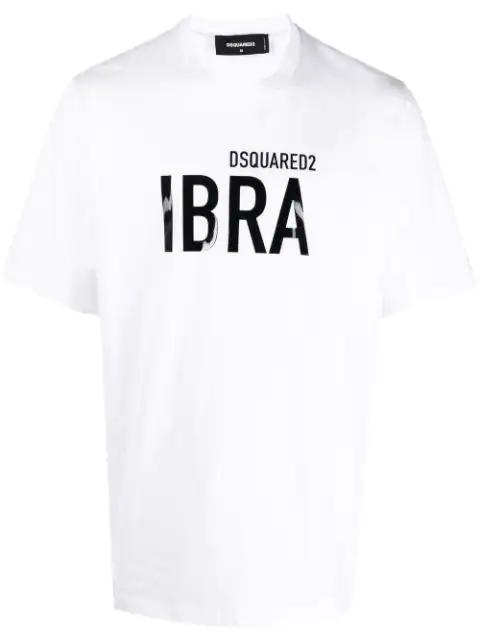 Ibra-print cotton T-shirt by DSQUARED2