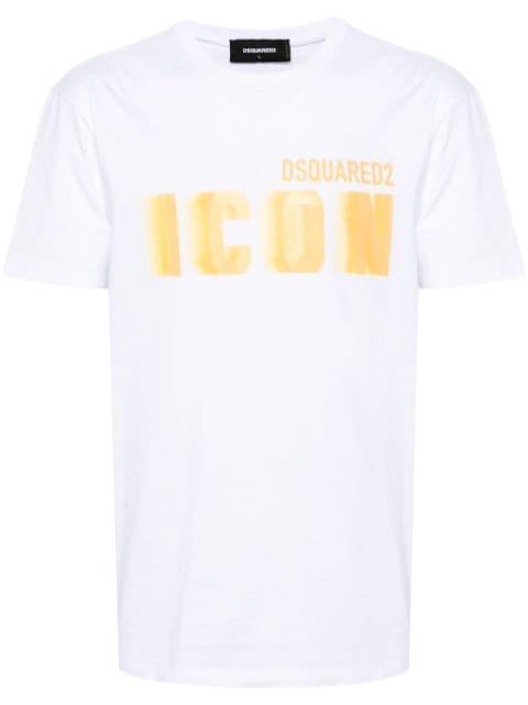 Icon Blur-print cotton T-shirt by DSQUARED2