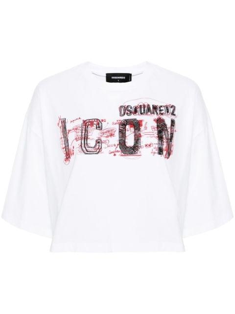 Icon Scribble cotton T-shirt by DSQUARED2