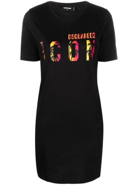 Icon Sunset Palm T-shirt dress by DSQUARED2