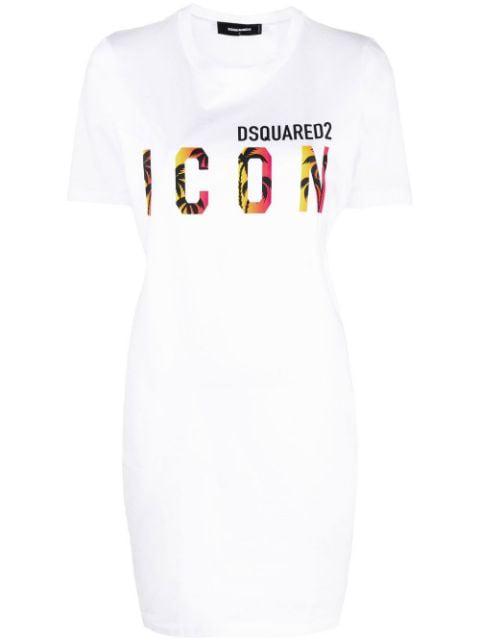Icon Sunset Palm T-shirt dress by DSQUARED2