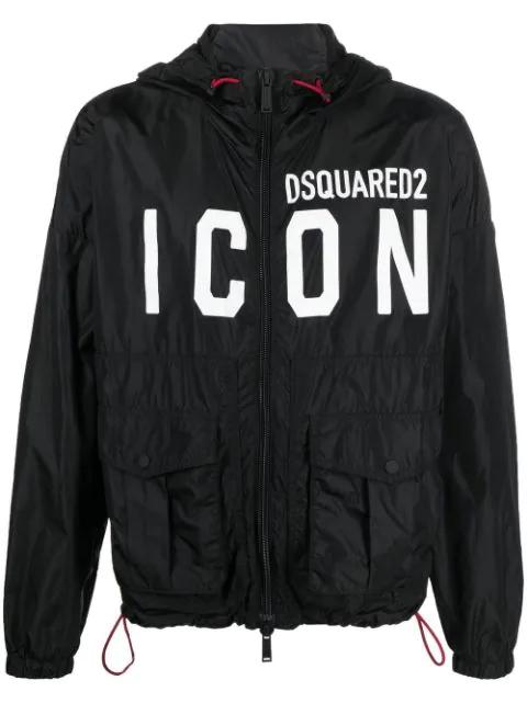 Icon colour-block logo-print jacket by DSQUARED2