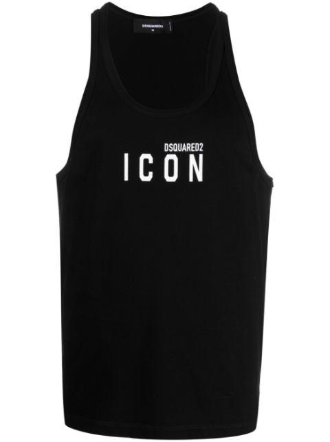 Icon logo-print tank top by DSQUARED2