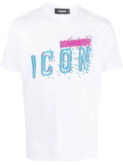 Icon-print cotton T-shirt by DSQUARED2
