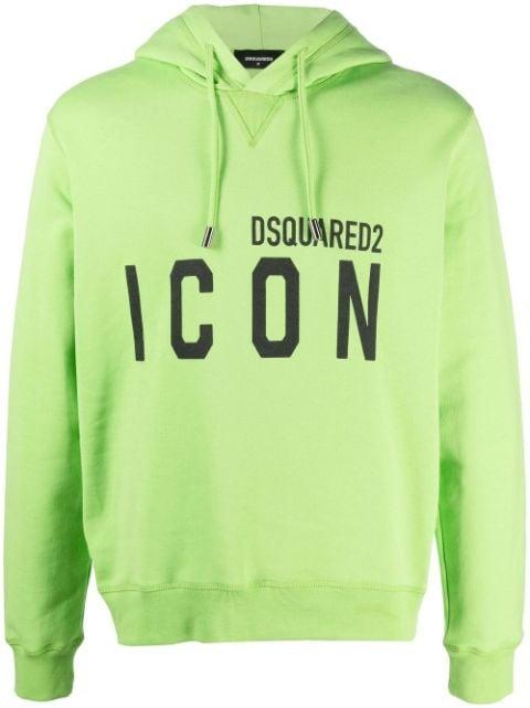 Icon-print cotton hoodie by DSQUARED2