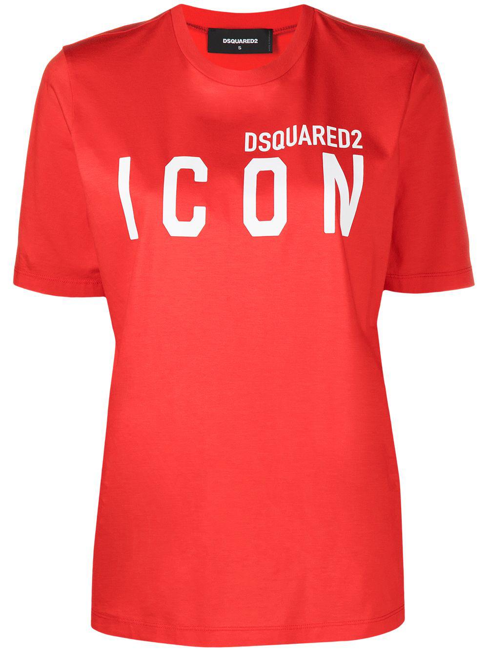 Icon-print crew-neck T-shirt by DSQUARED2