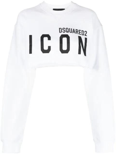 Icon-print detail sweatshirt by DSQUARED2