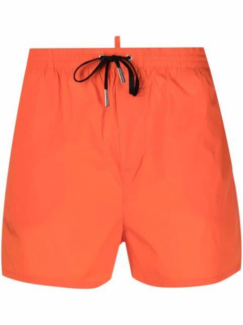 Icon-print drawstring swim shorts by DSQUARED2