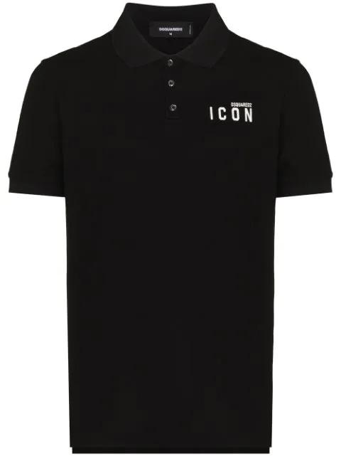 Icon-print polo shirt by DSQUARED2