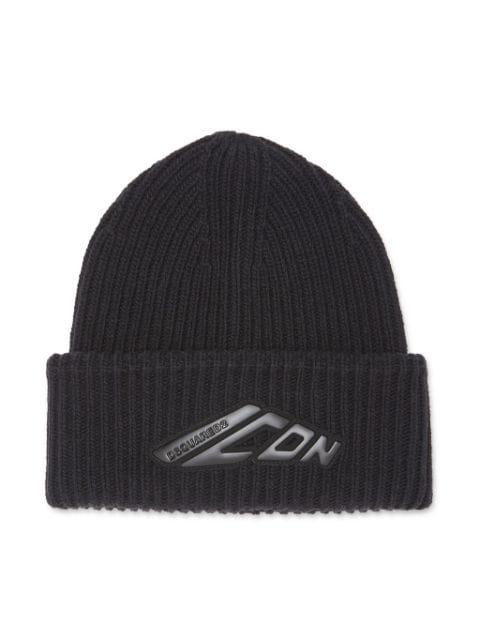 Icon ribbed-knit beanie by DSQUARED2