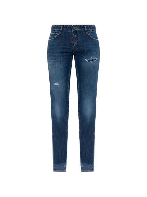 Jenna distressed faded-effect jeans by DSQUARED2