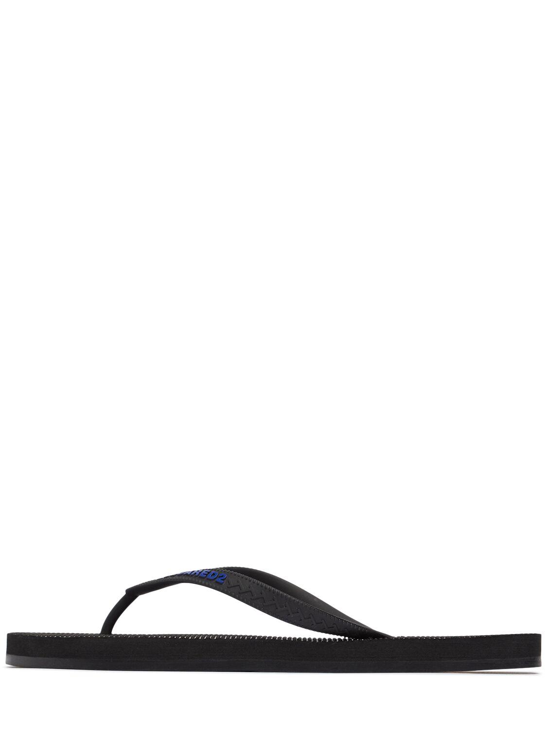 Logo Rubber Flip Flops by DSQUARED2