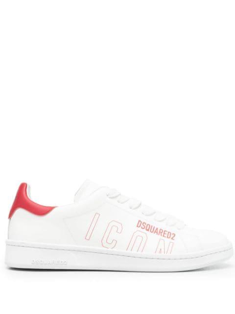 Maple-leaf low-top sneakers by DSQUARED2