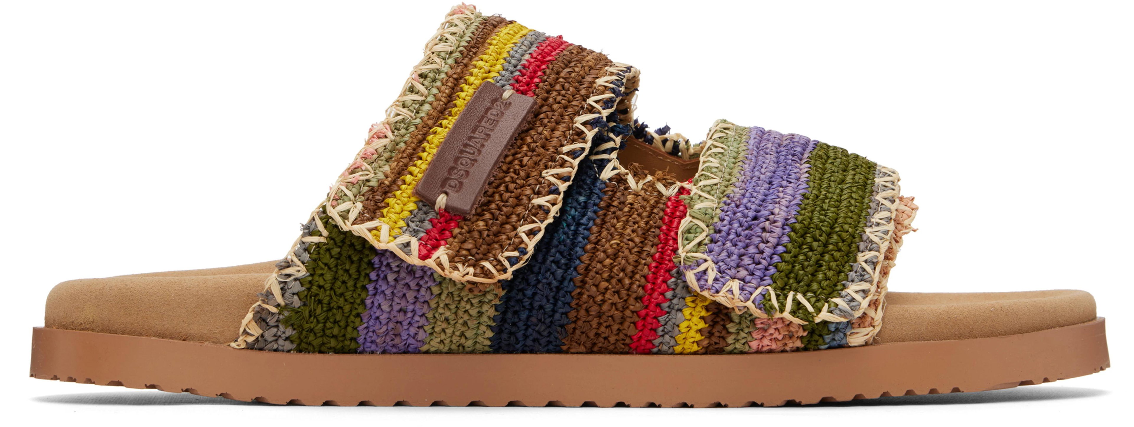 Multicolor Striped Sandals by DSQUARED2
