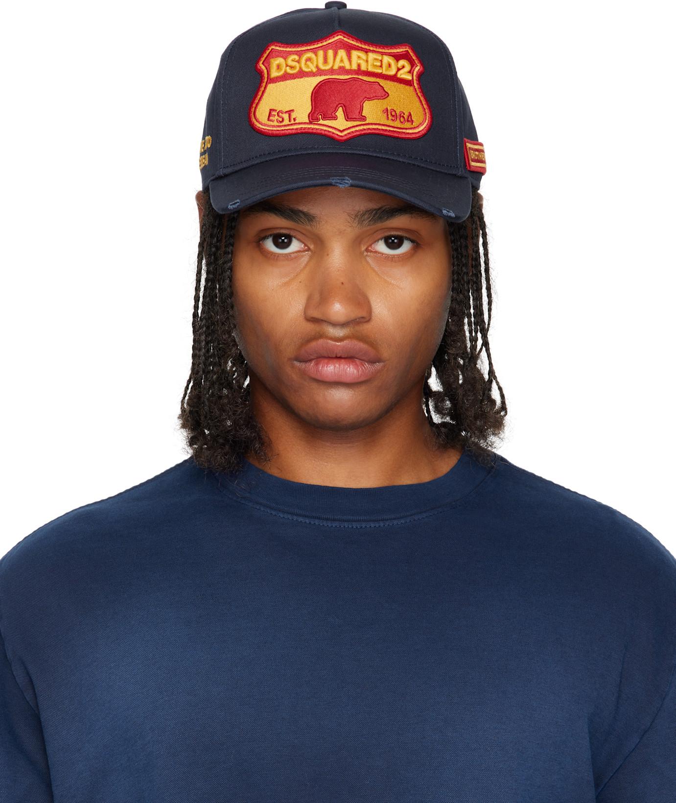 Navy Canadian Patch Baseball Cap by DSQUARED2