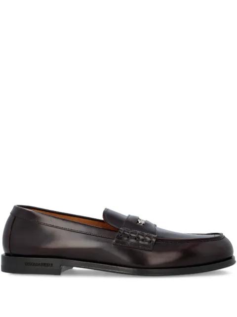 Neoclassic leather penny loafers by DSQUARED2