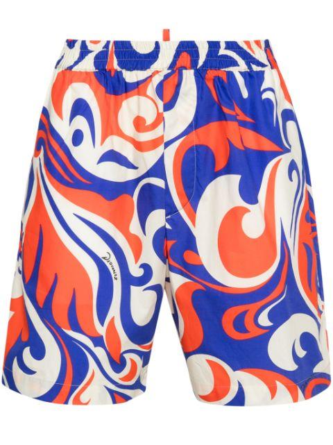 Palms Beach Waves cotton shorts by DSQUARED2