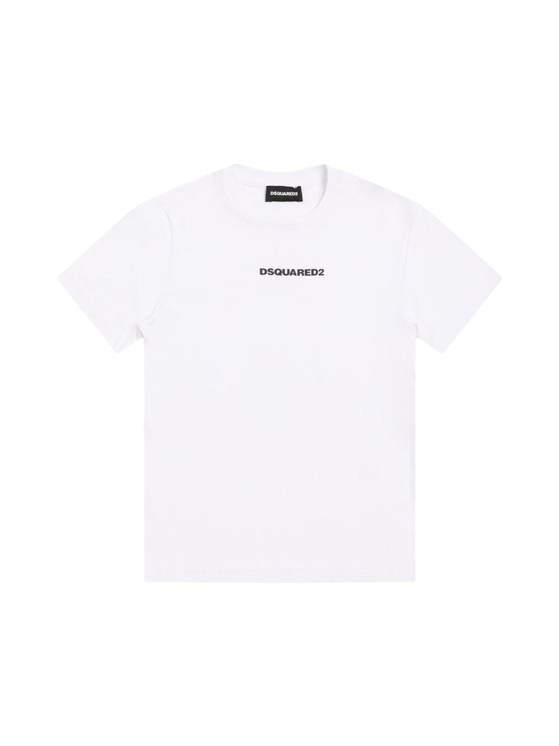 Printed Cotton Jersey T-shirt by DSQUARED2