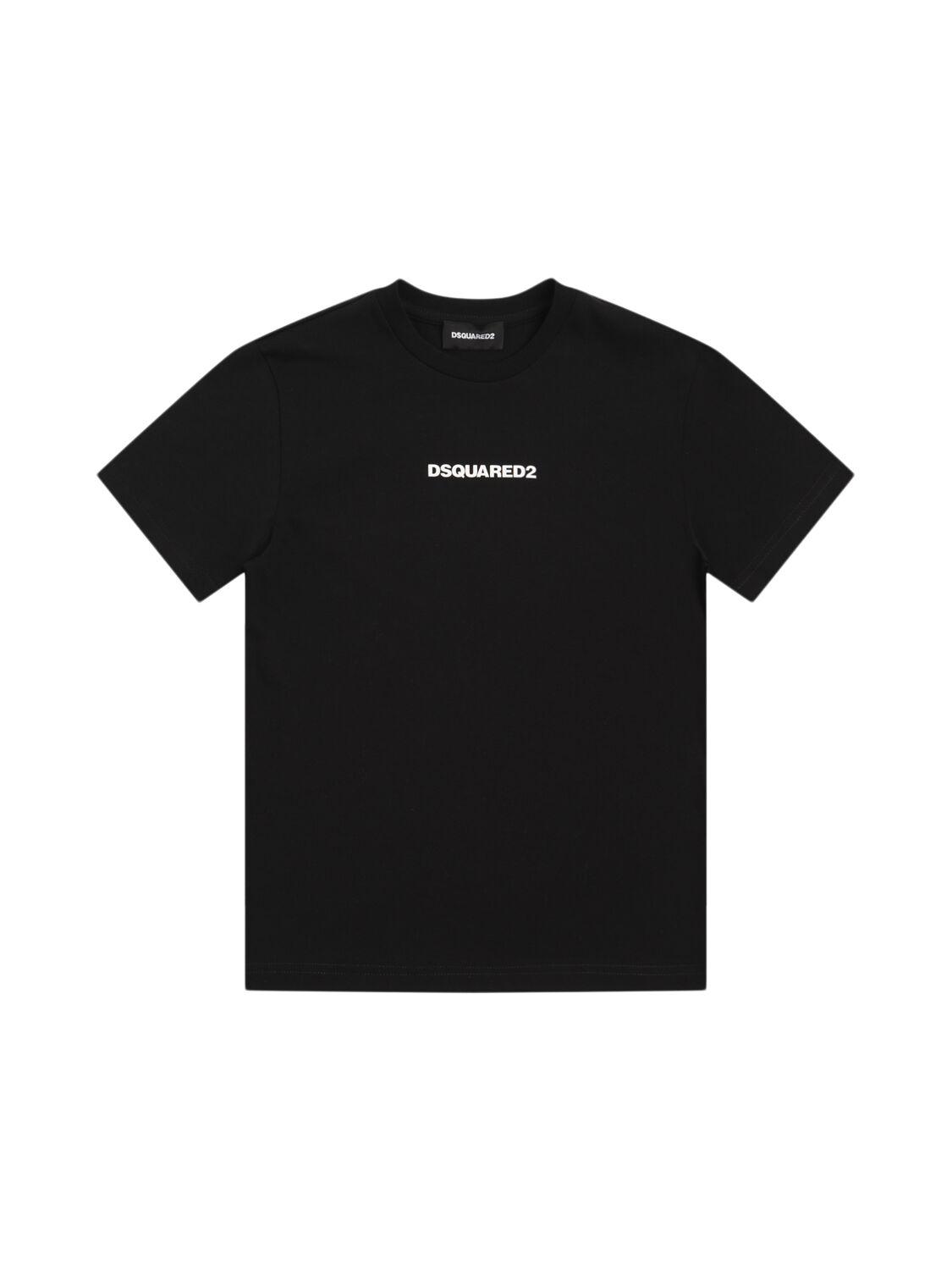 Printed Cotton Jersey T-shirt by DSQUARED2