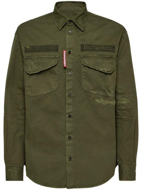 Ranger logo-embroidered shirt by DSQUARED2
