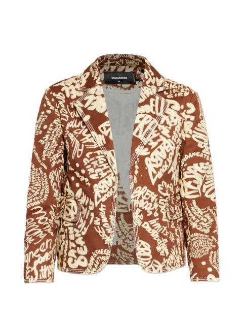 Rebel Hibiscus Maggie jacket by DSQUARED2