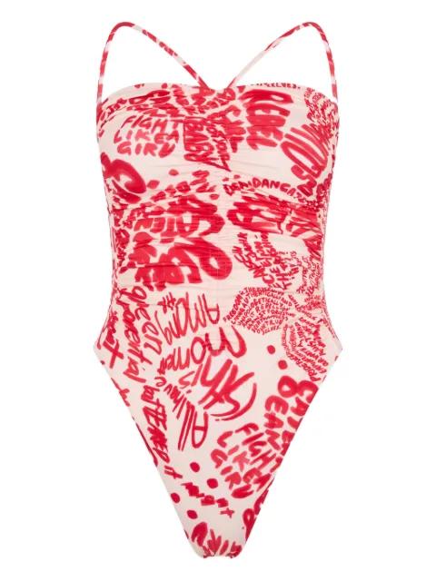Rebel Hibiscus one-piece by DSQUARED2