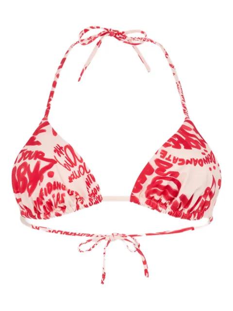 Rebel Hibiscus triangle bikini by DSQUARED2