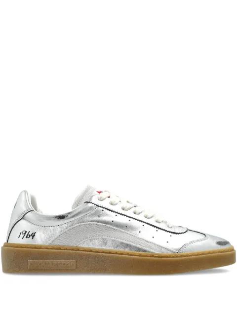 Rider metallic leather sneakers by DSQUARED2