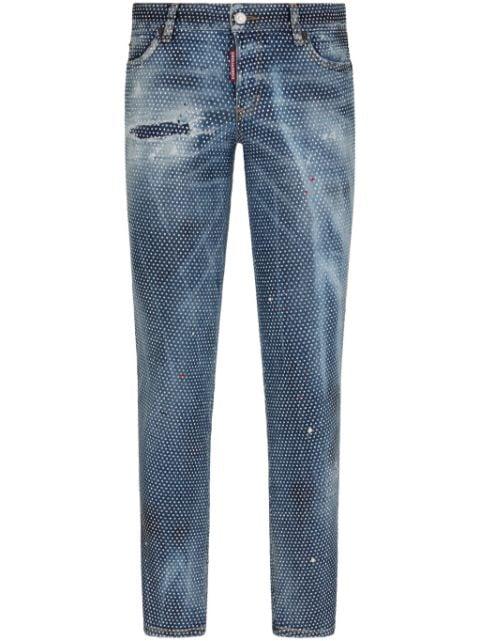 Sailor crystal-embellished jeans by DSQUARED2