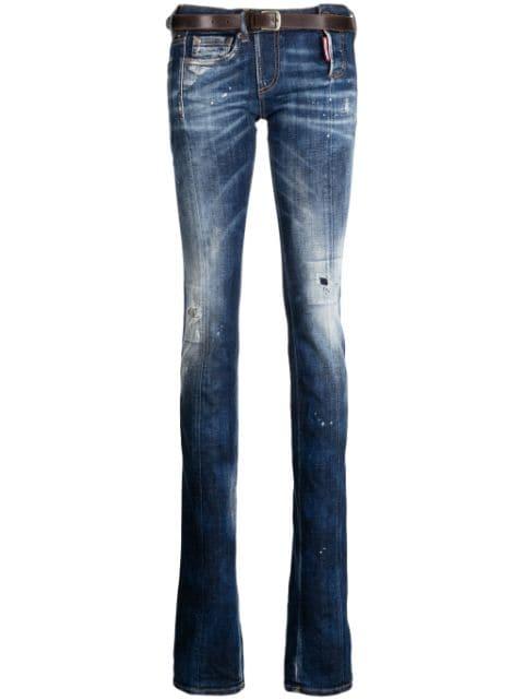 Sharpey low-rise skinny jeans by DSQUARED2