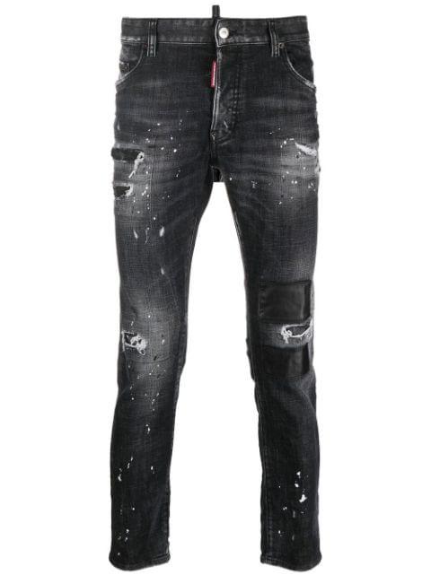 Skater distressed-finish jeans by DSQUARED2