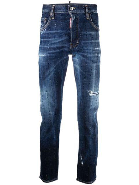 Skater gem-embellished jeans by DSQUARED2
