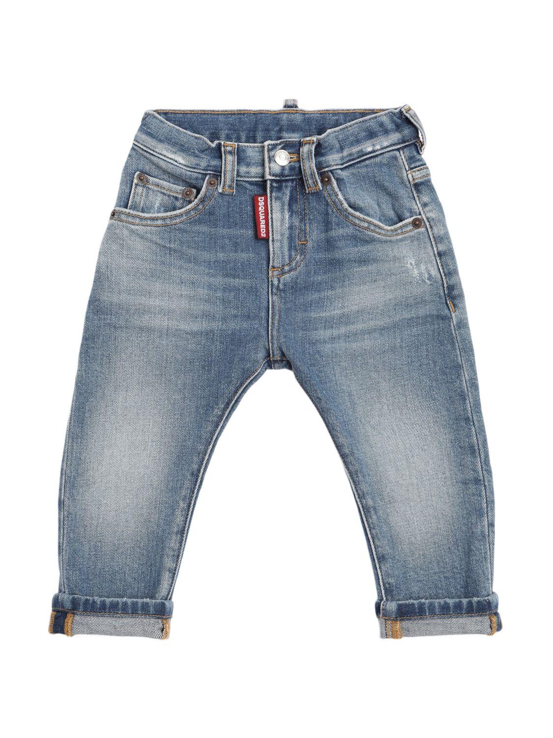 Stonewashed Stretch Cotton Jeans by DSQUARED2