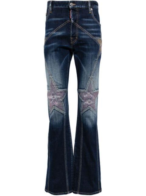 Super Star rhinestone-embellished jeans by DSQUARED2