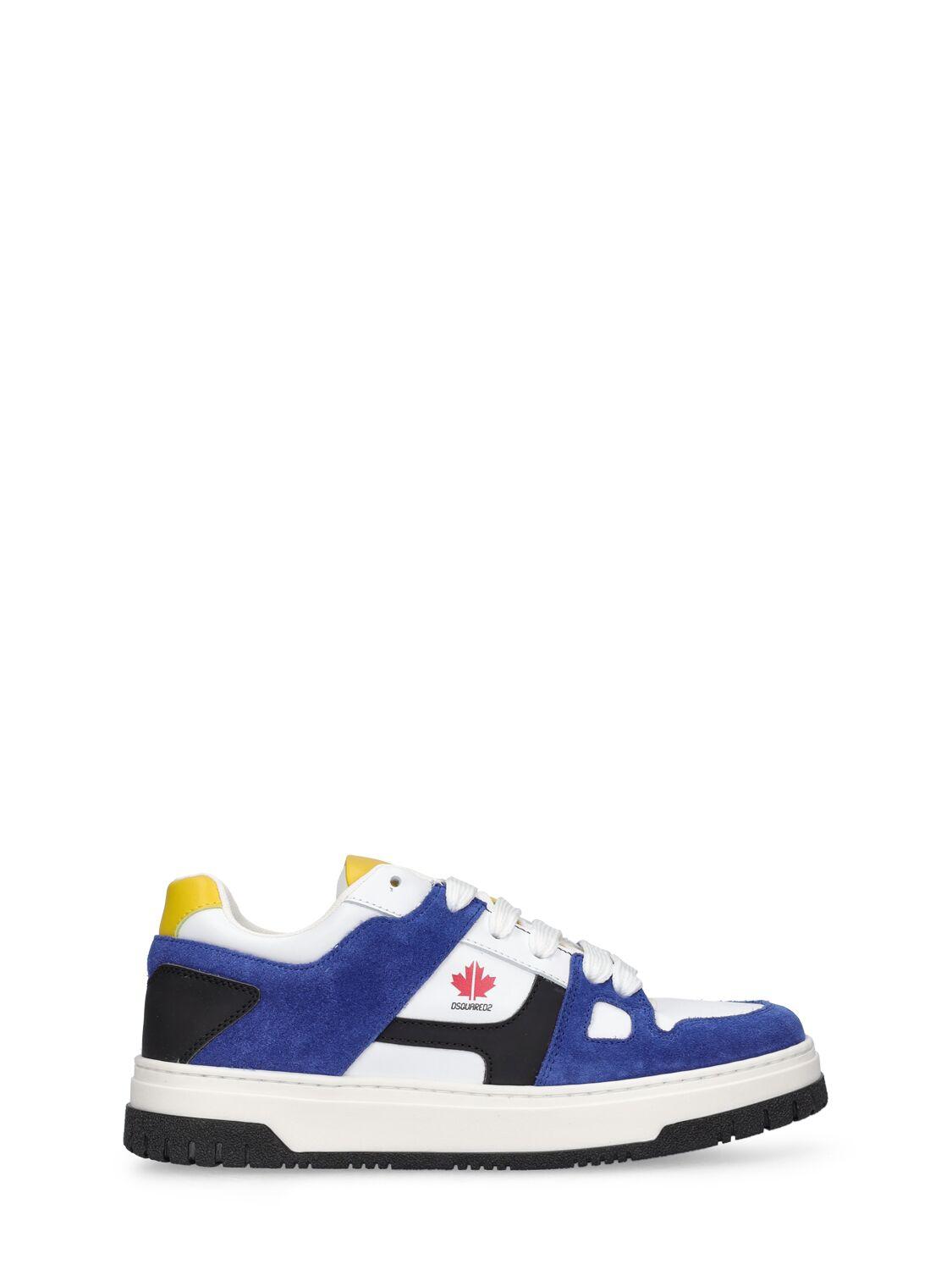 Tech & Leather Lace-up Sneakers by DSQUARED2