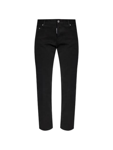 Teddy silver-tone button jeans by DSQUARED2