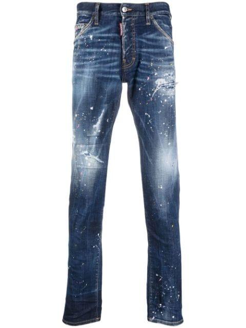 Twimphony paint-splatter jeans by DSQUARED2