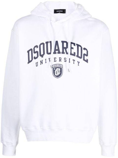 University print drawstring hoodie by DSQUARED2