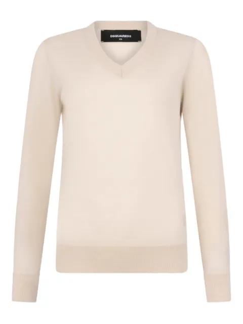 Upside Down V-neck pullover sweater by DSQUARED2