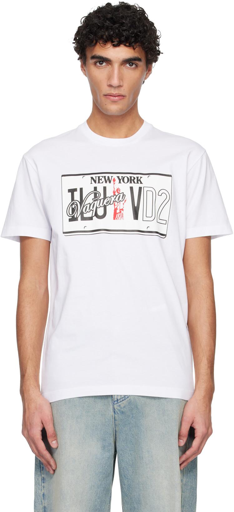 White Vaquera Edition Cool Fit T-shirt by DSQUARED2